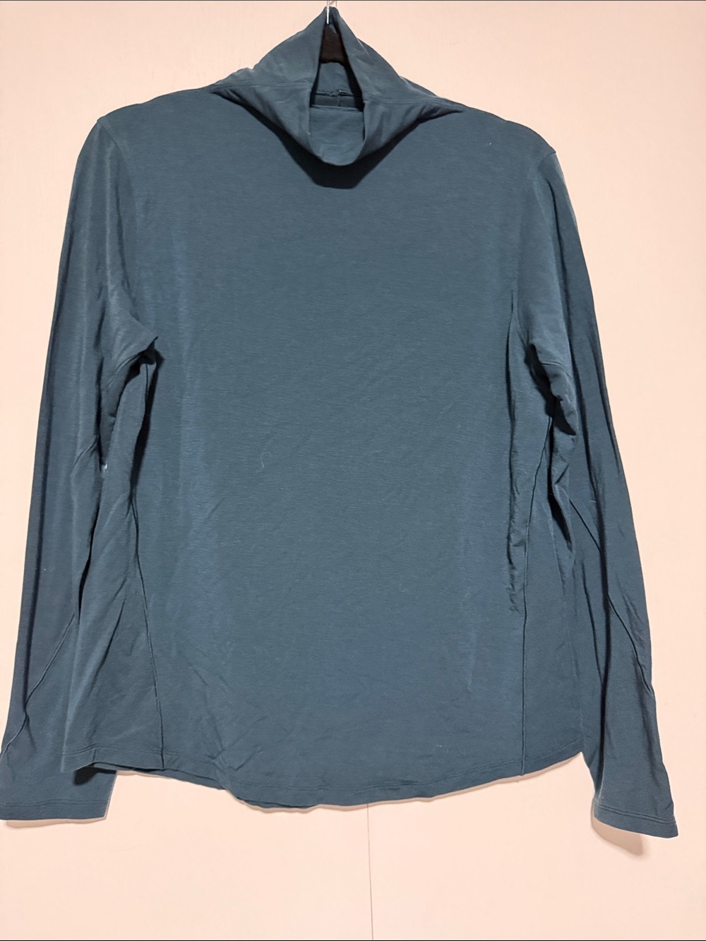 Long Sleeve mock turtleneck in Teal Blue